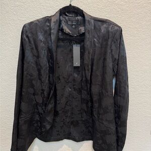 Lulu's Black Floral Blazer